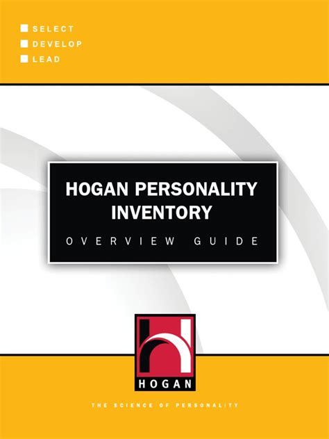 HOGAN PERSONALITY INVENTORY MANUAL.